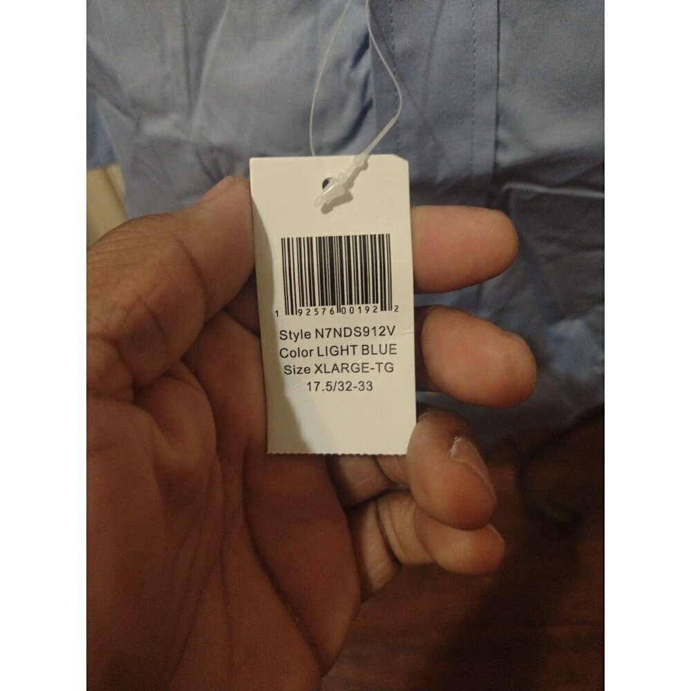 New NWT Nick Graham Men's Blue Modern-Fit Dress Button Shirt Size XL 17.5 32-33 - Picture 5 of 12